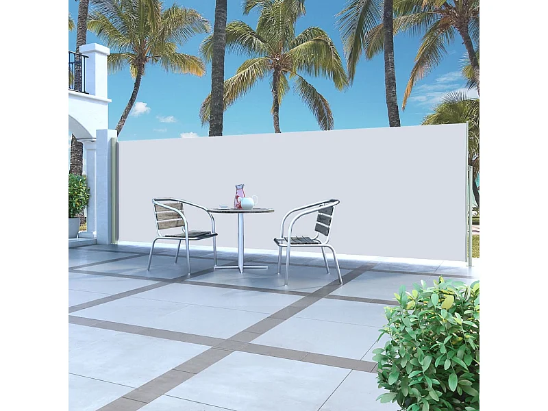 Uitschuifbare zijluifel 160 x 500 cm Crème