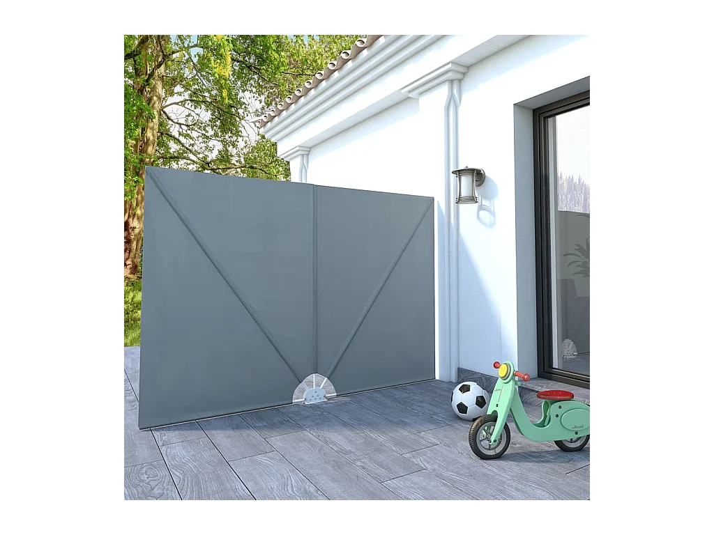 Tenda da sole laterale pieghevole Grigia 240 x 160 cm