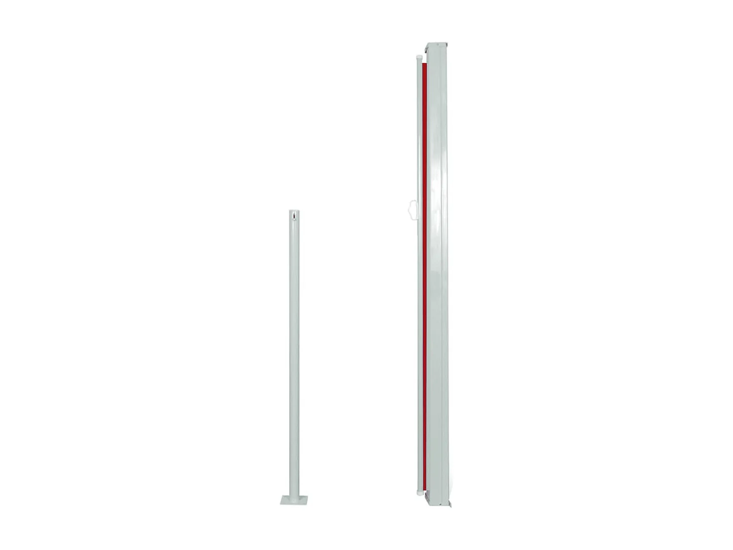 Auvent latéral rétractable de patio 160x300 cm Rouge