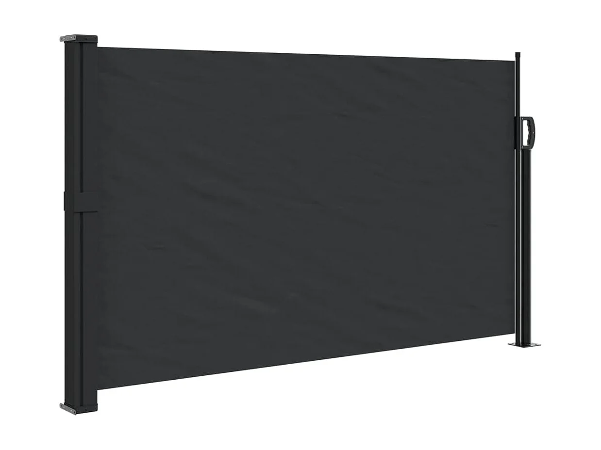 Toldo lateral retrátil preto 120x300 cm