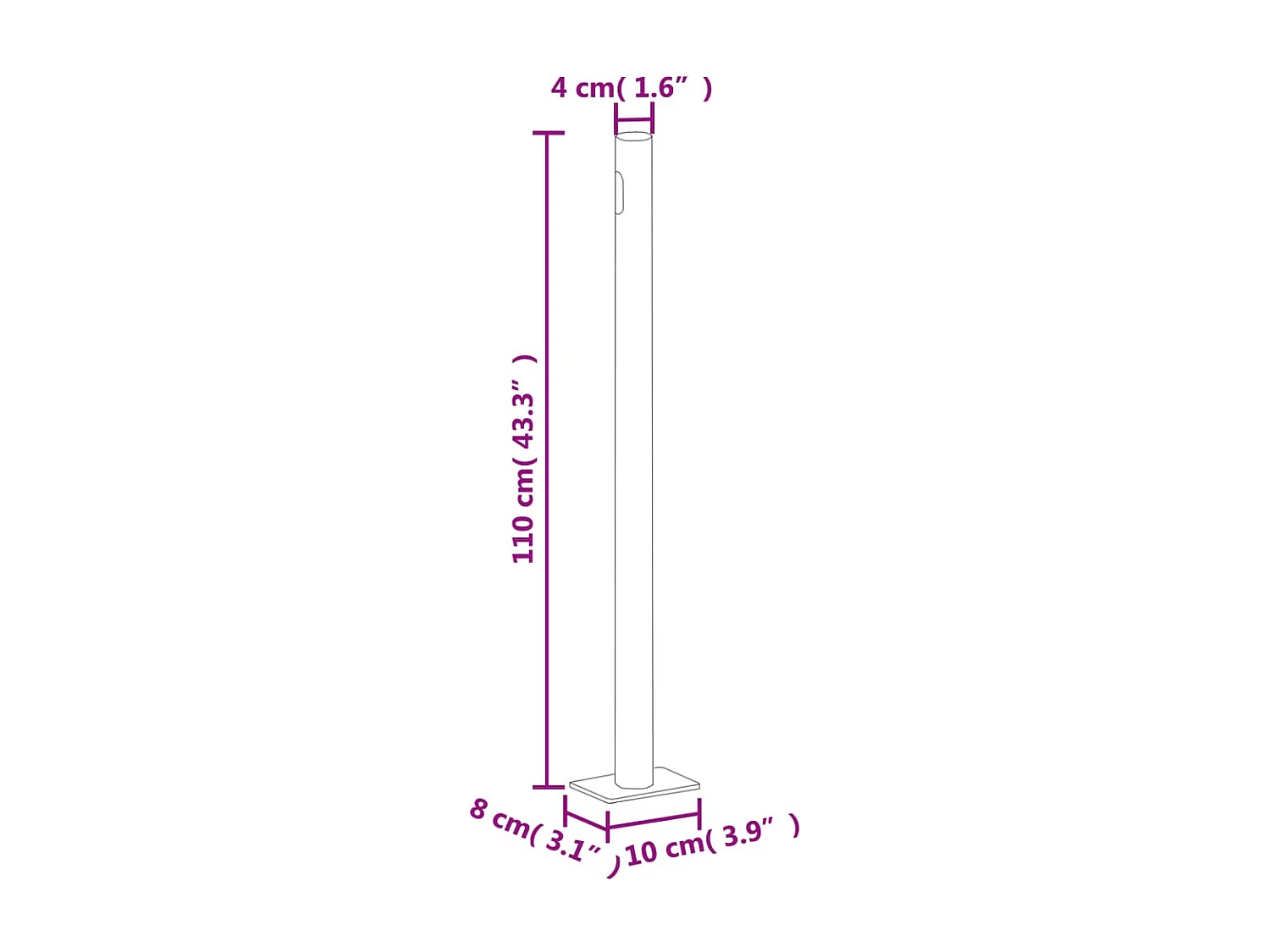 Auvent latéral rétractable de patio 180x500 cm Crème