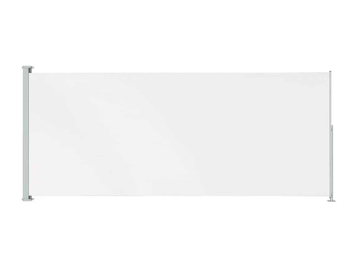 Toldo lateral retrátil para pátio 180x500 cm Creme