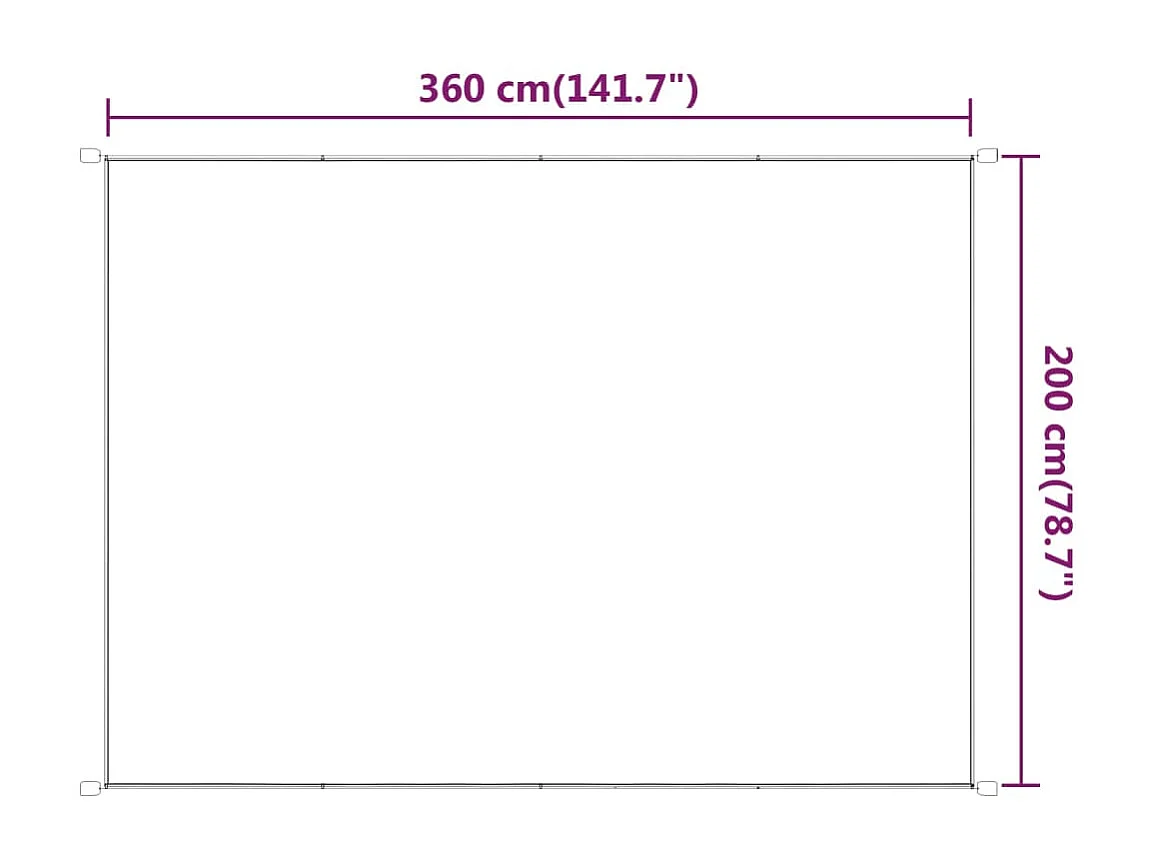 Auvent vertical Vert clair 200x360 cm Tissu oxford