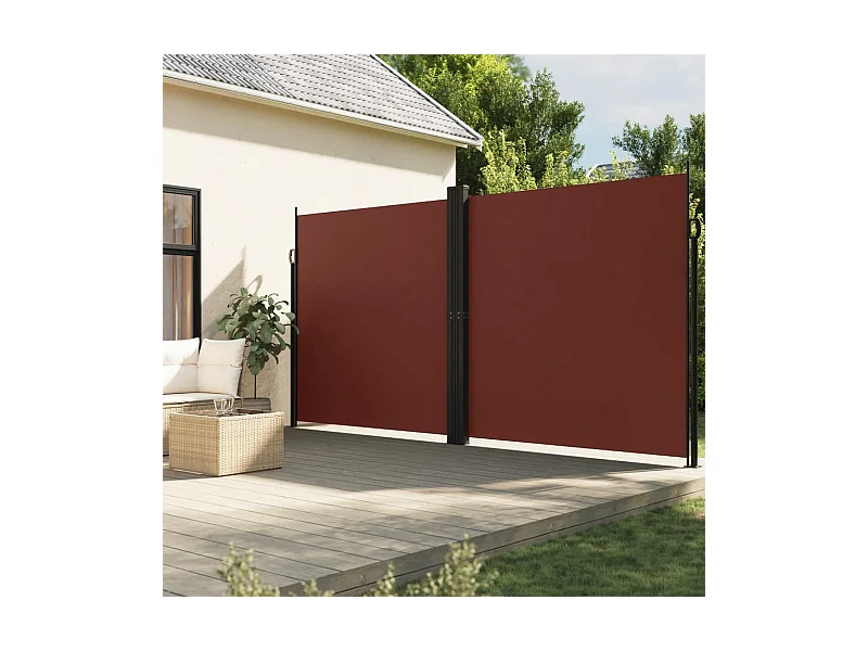 Toldo lateral retrátil marrom 220x1000 cm