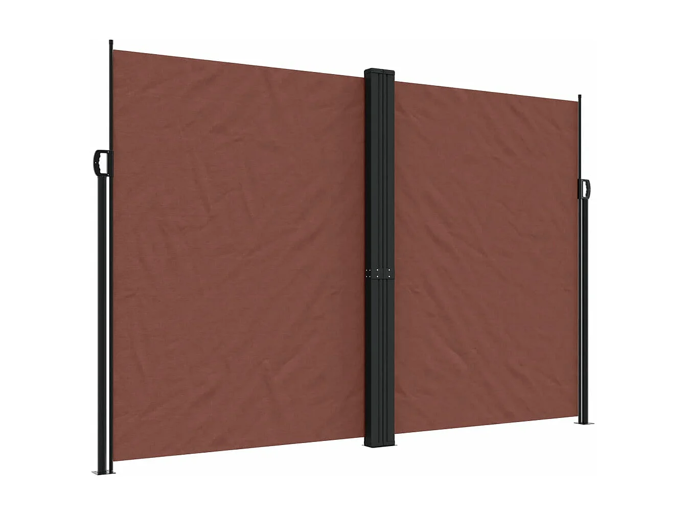 Auvent latéral rétractable marron 220x1000 cm