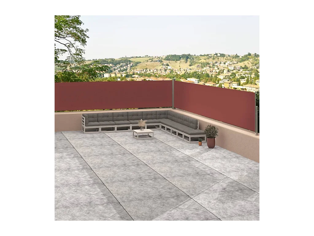 Tendalino laterale retrattile Marrone 117x1200 cm