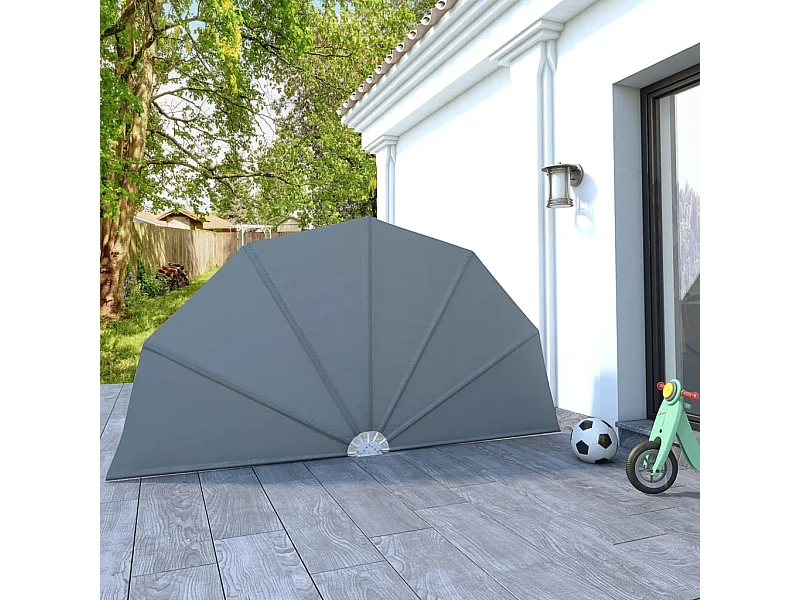 Toldo lateral plegable para terraza Gris 160 cm