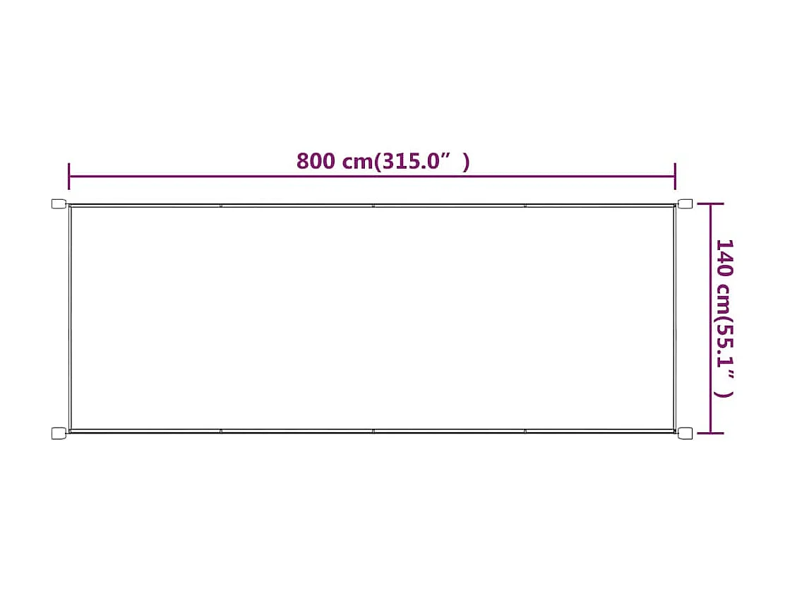 Senkrechtmarkise Terrakotta 140x800 cm Oxford-Stoff