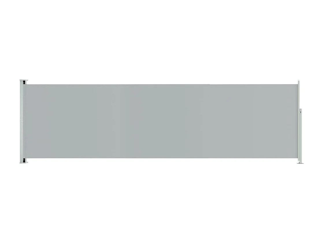 Toldo lateral retrátil para pátio 180x600 cm cinza