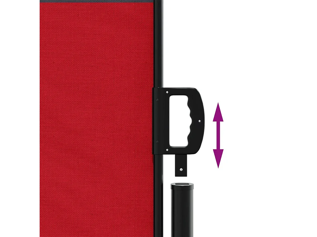 Toldo lateral retrátil vermelho 140x600 cm