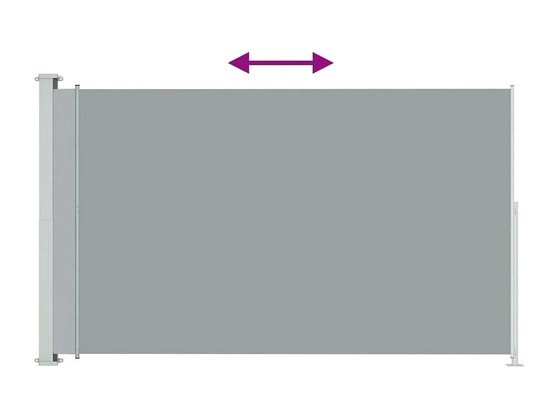 Tenda da sole laterale retrattile 180x300 cm Grigia