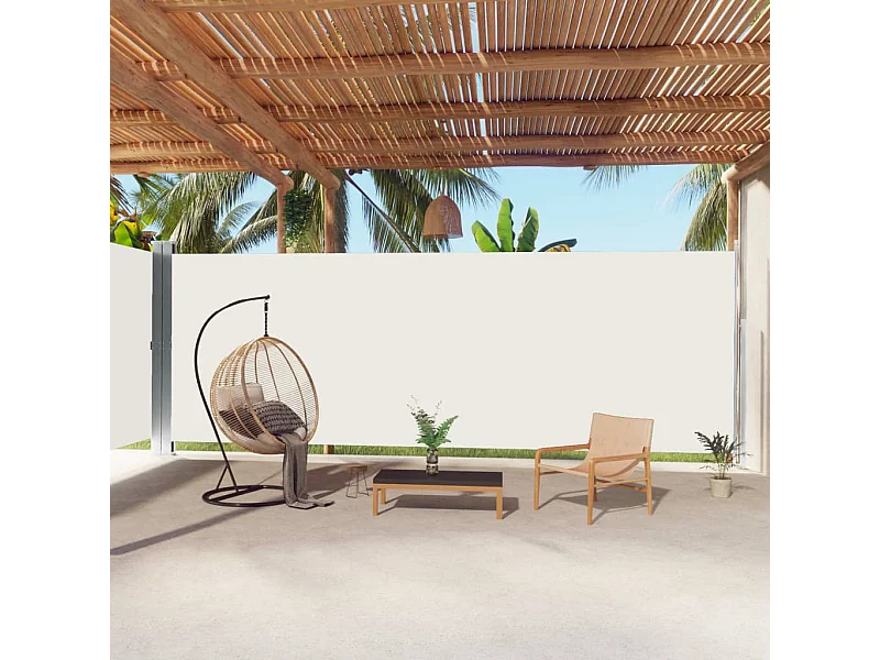 Auvent latéral rétractable Crème 220x1000 cm