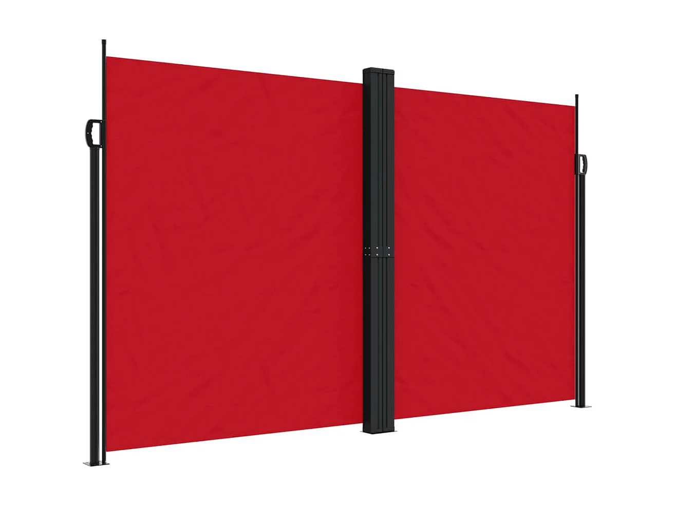Auvent latéral rétractable rouge 200x600 cm