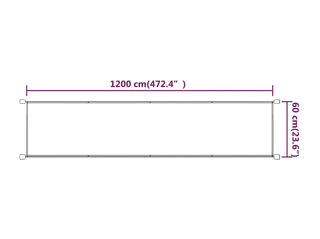 Senkrechtmarkise Taupe 60x1200 cm Oxford-Stoff