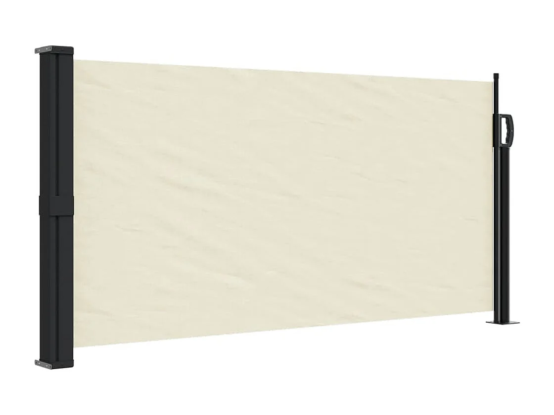 Auvent latéral rétractable crème 100x500 cm