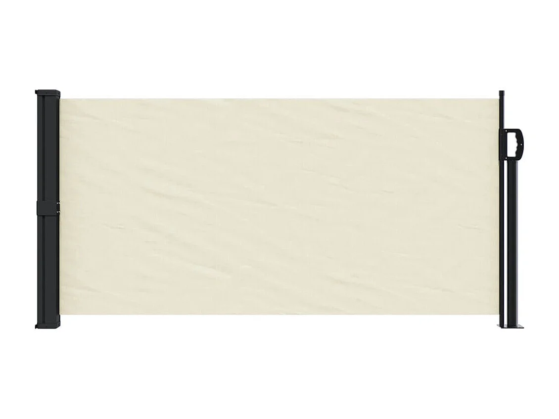 Auvent latéral rétractable crème 100x500 cm