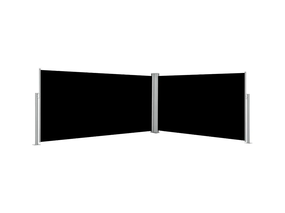 Auvent latéral rétractable Noir 160 x 600 cm