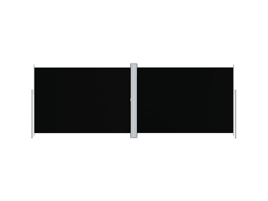 Ausziehbare Seitenmarkise Schwarz 220x600 cm