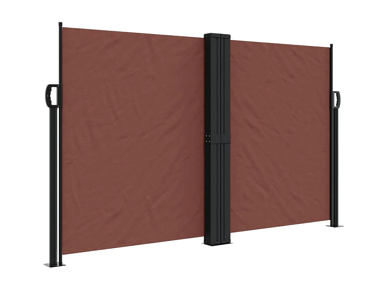 Toldo lateral retráctil Marrón 140x1200 cm