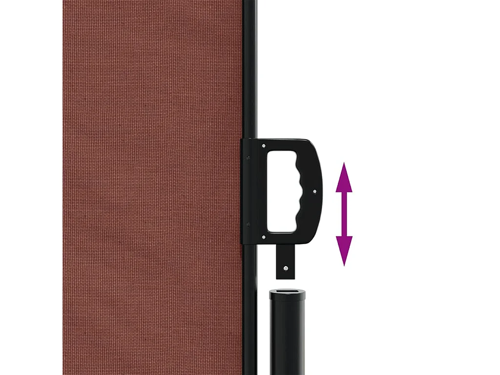 Toldo lateral retráctil Marrón 140x1200 cm