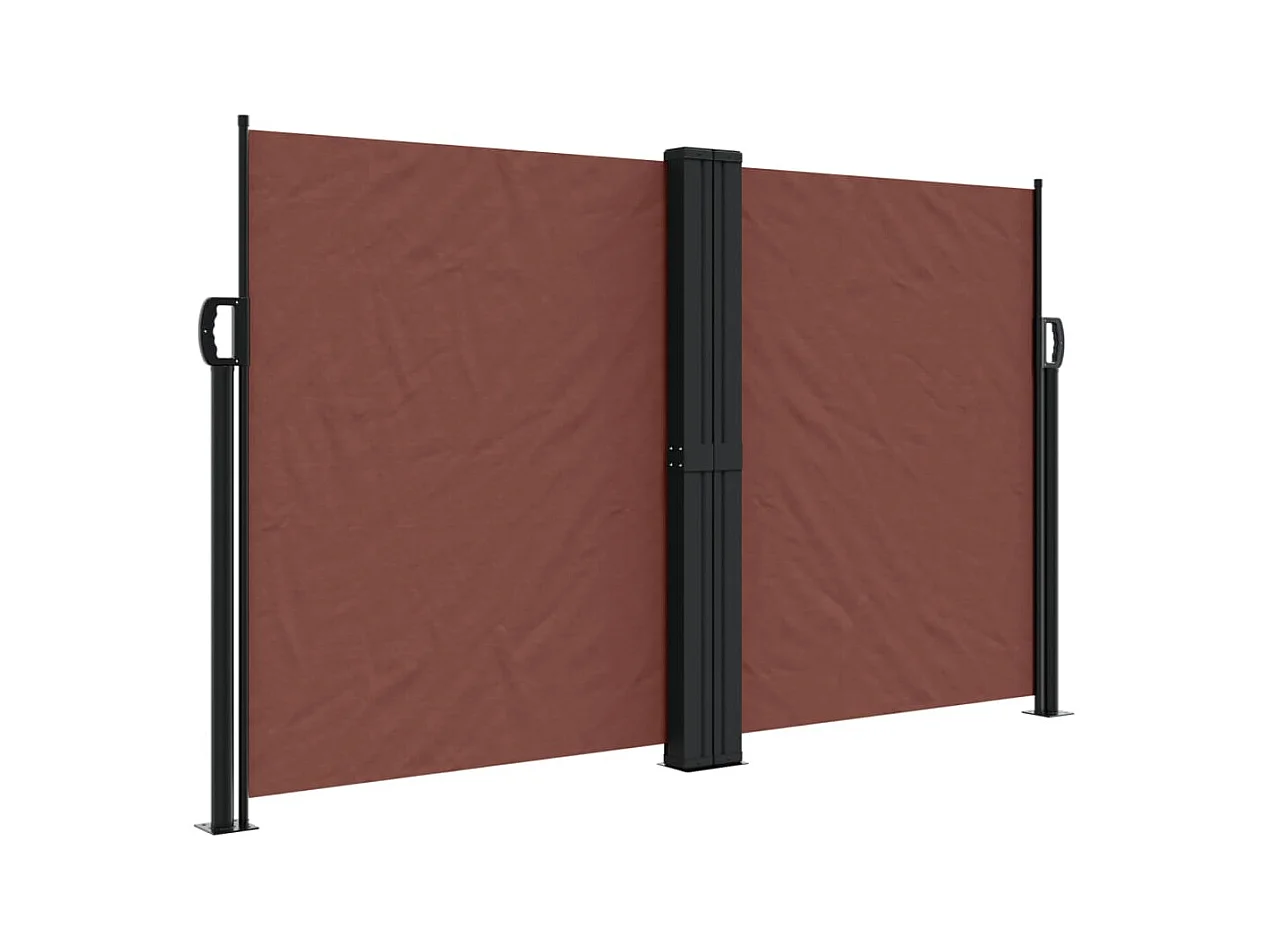 Tenda laterale retrattile Marrone 140x1200 cm