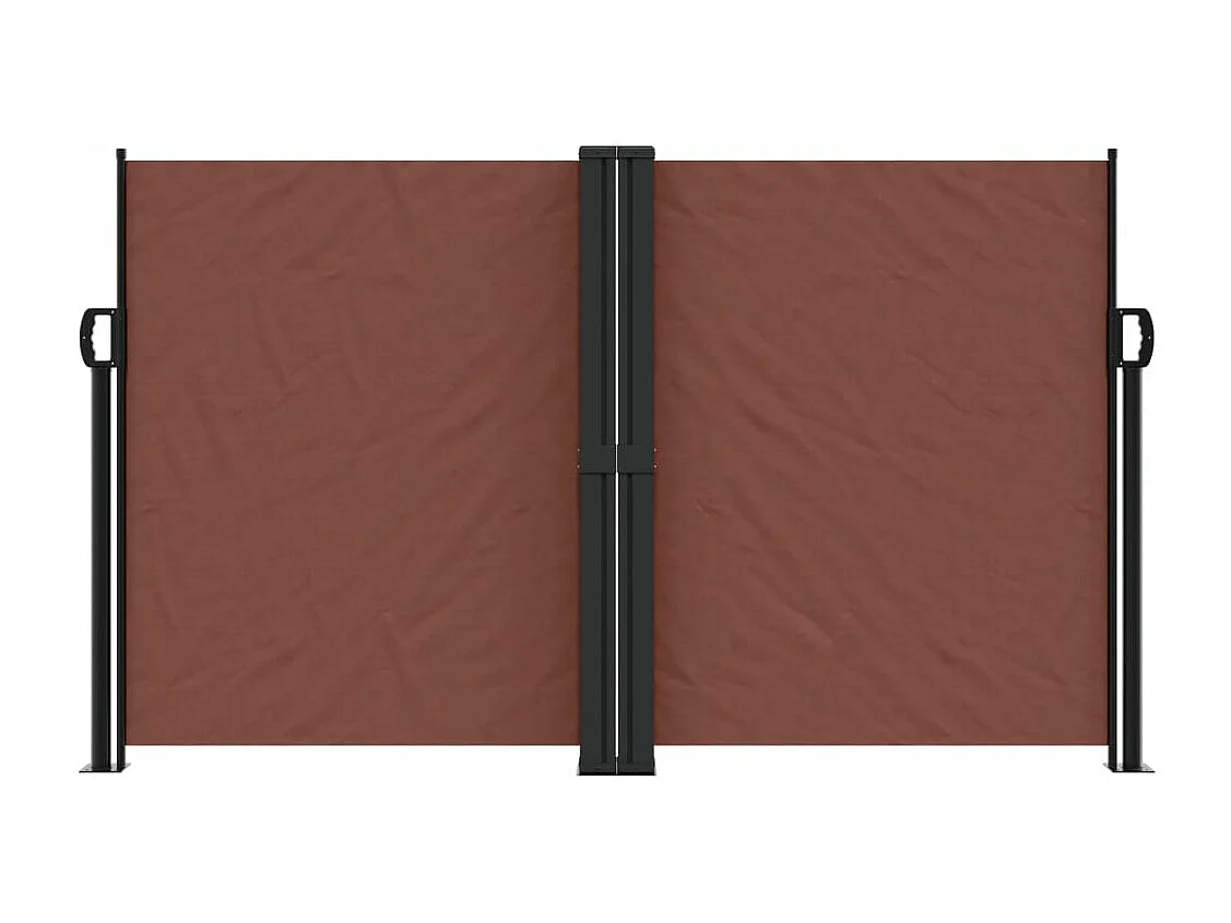 Tenda laterale retrattile Marrone 140x1200 cm