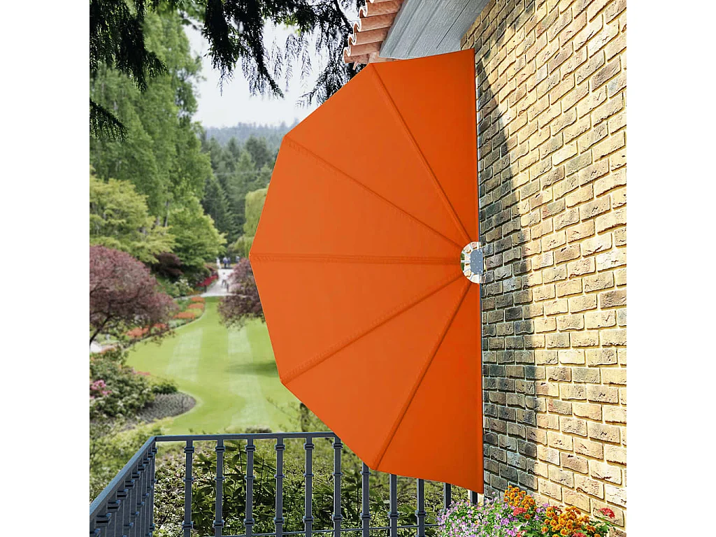 Tenda laterale pieghevole in terracotta 160 cm