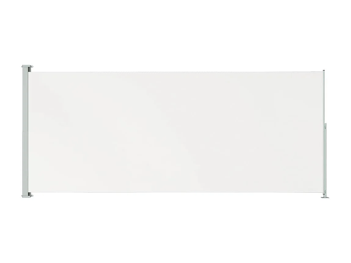 Auvent latéral rétractable de patio 220x500 cm Crème