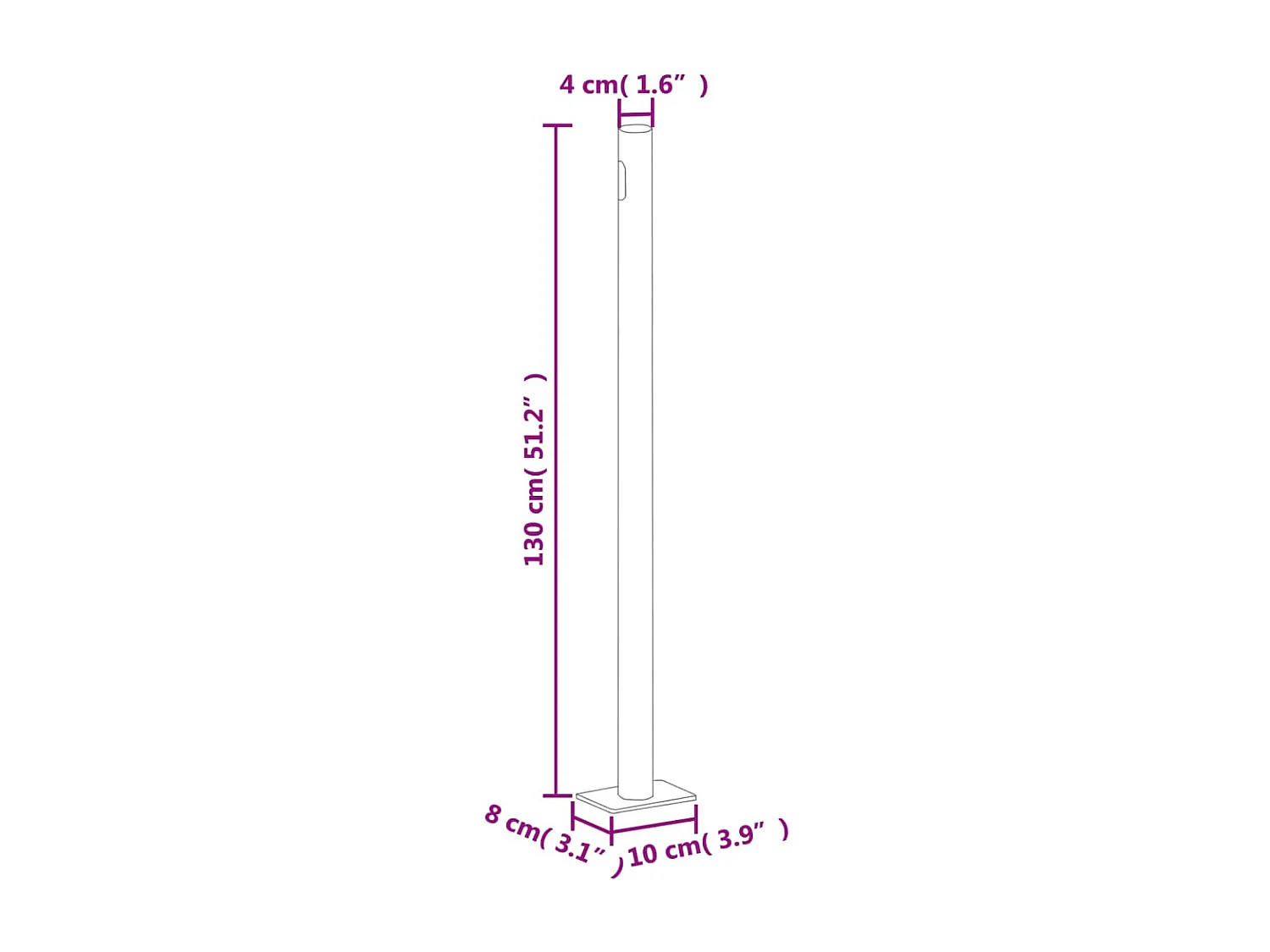 Auvent latéral rétractable de patio 220x500 cm Crème