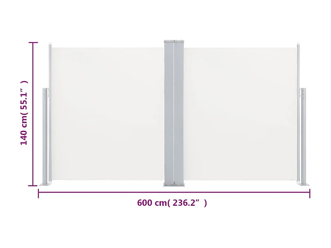 Toldo lateral plegable para balcón Terracota 160x240 cm