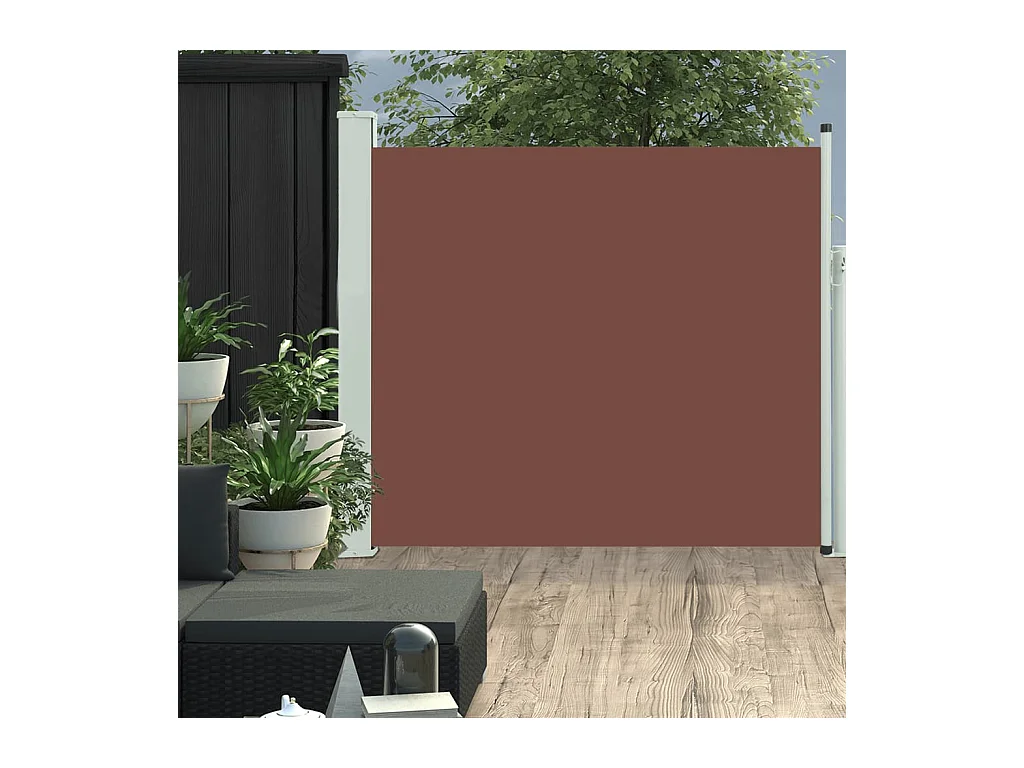 Tenda da sole laterale retrattile 100x300 cm Marrone