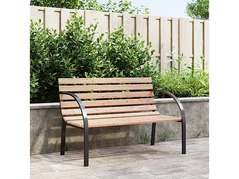Banc de jardin 120 cm Bois et fer