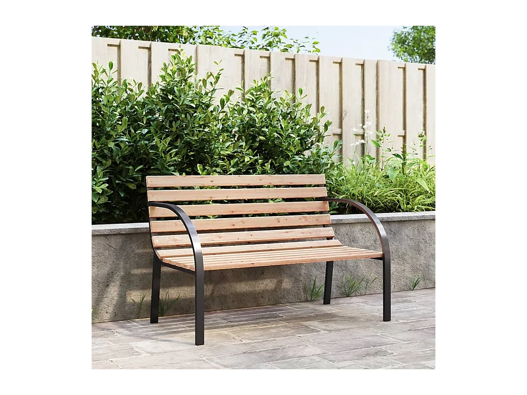 Banc de jardin 120 cm Bois et fer