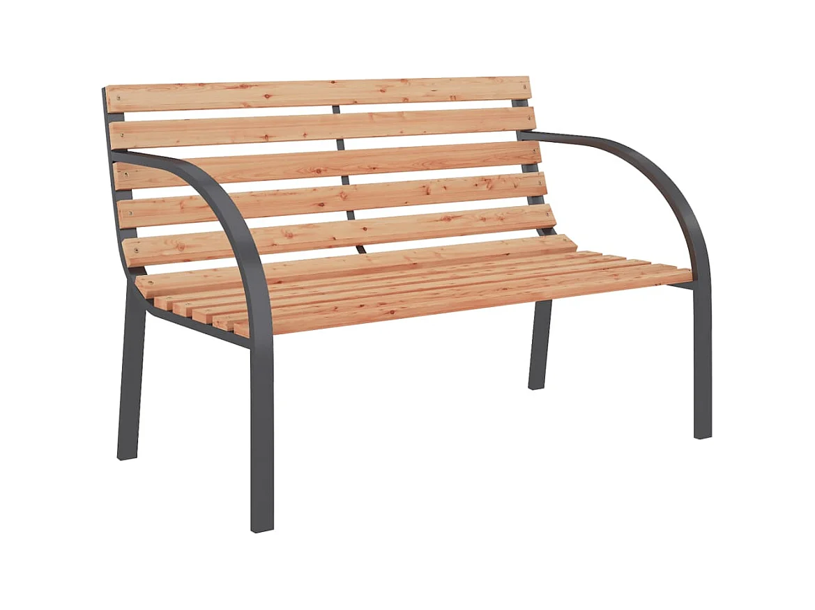 Banc de jardin 120 cm Bois et fer