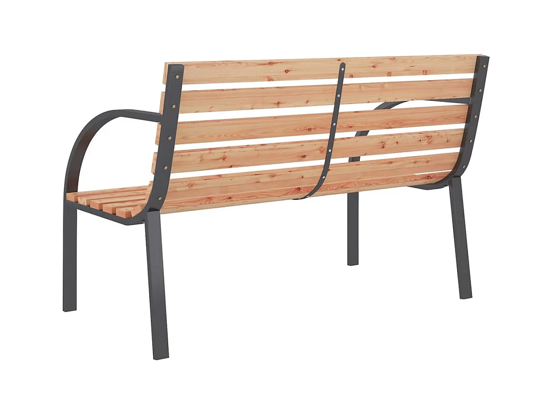 Banc de jardin 120 cm Bois et fer