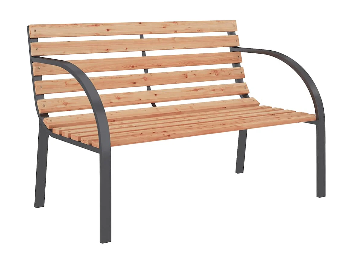 Gartenbank 120 cm Holz und Eisen