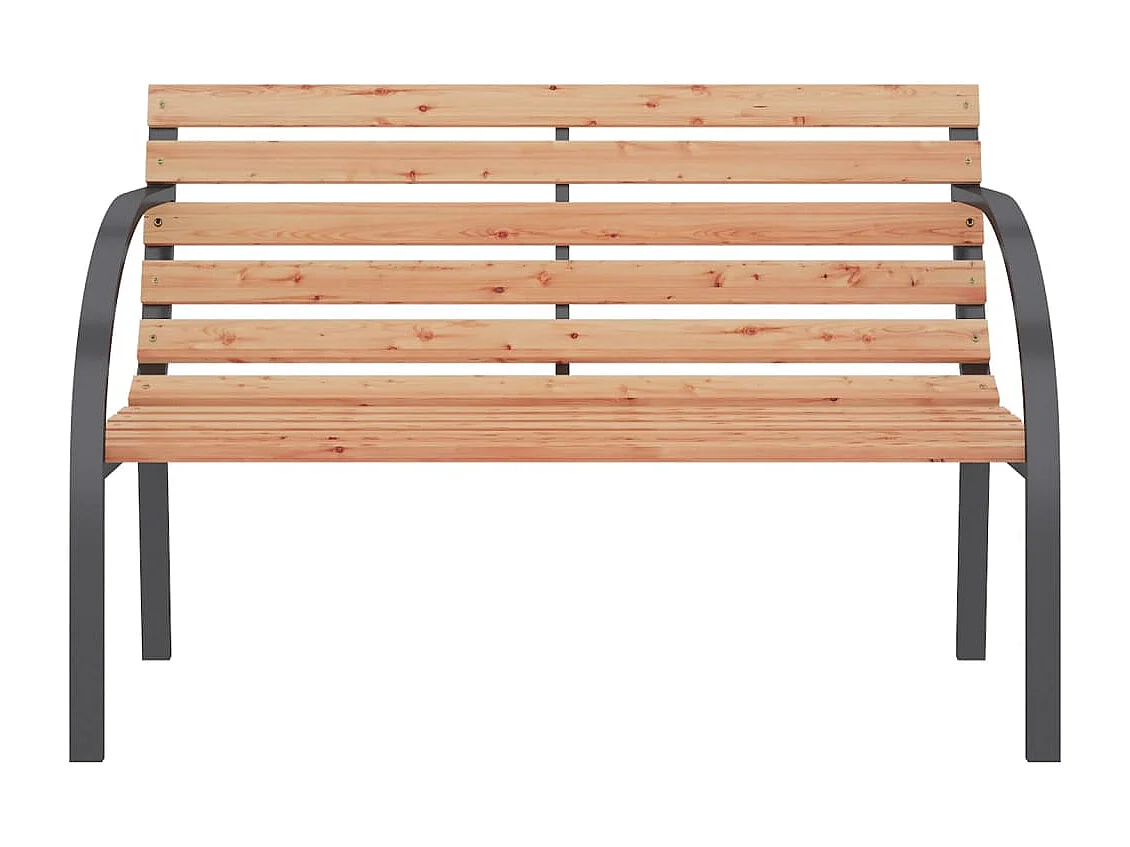 Gartenbank 120 cm Holz und Eisen