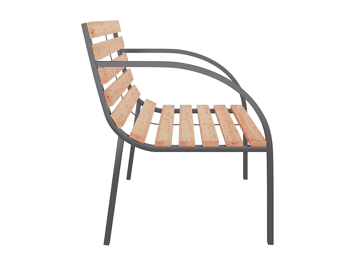 Gartenbank 120 cm Holz und Eisen