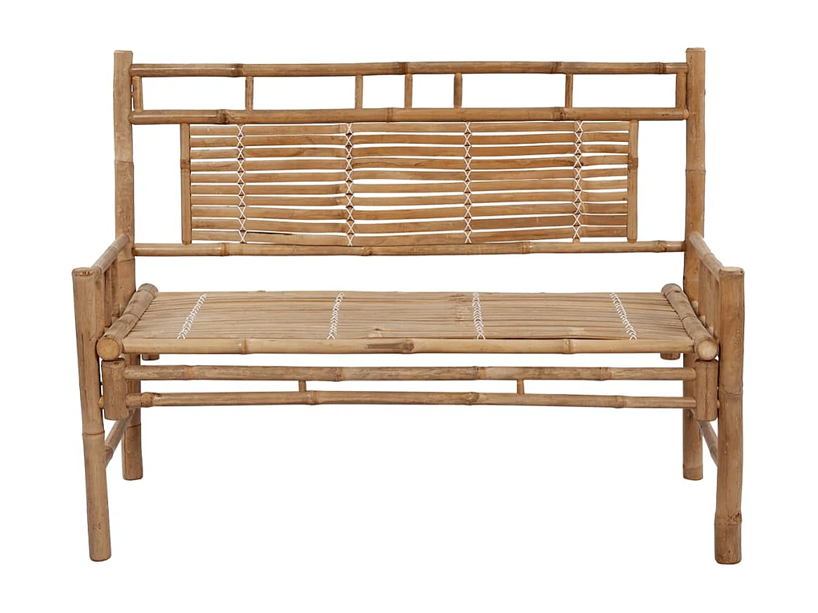 Banc de jardin avec coussin 120 cm Bambou