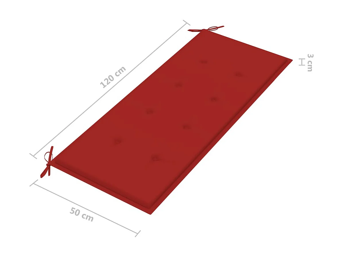 Banc de jardin avec coussin 120 cm Bambou