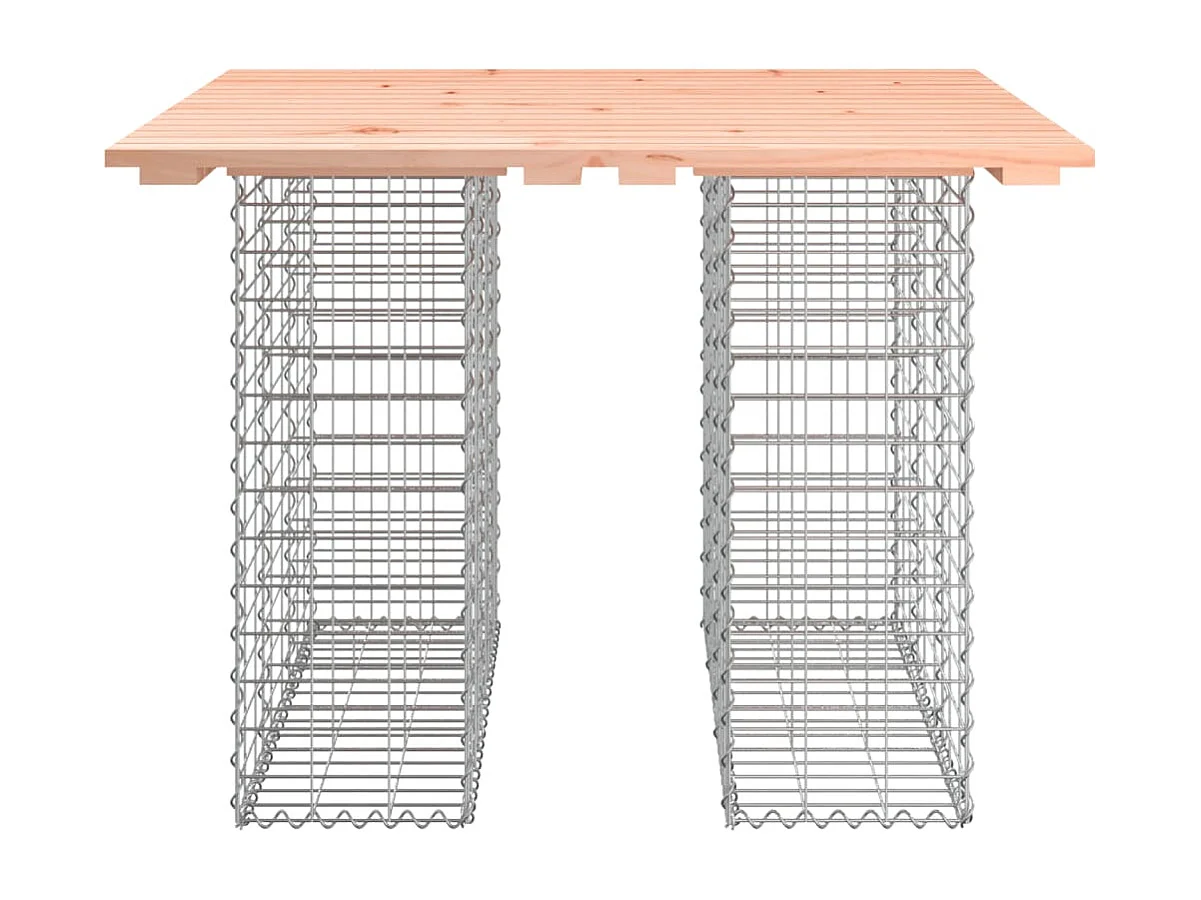 Banc jardin design gabion 100x102x72 cm bois massif de douglas