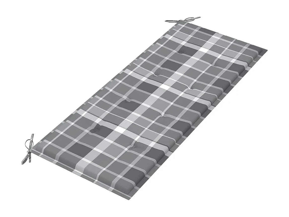 Gartenbank mit Kissen 120 cm Bambus