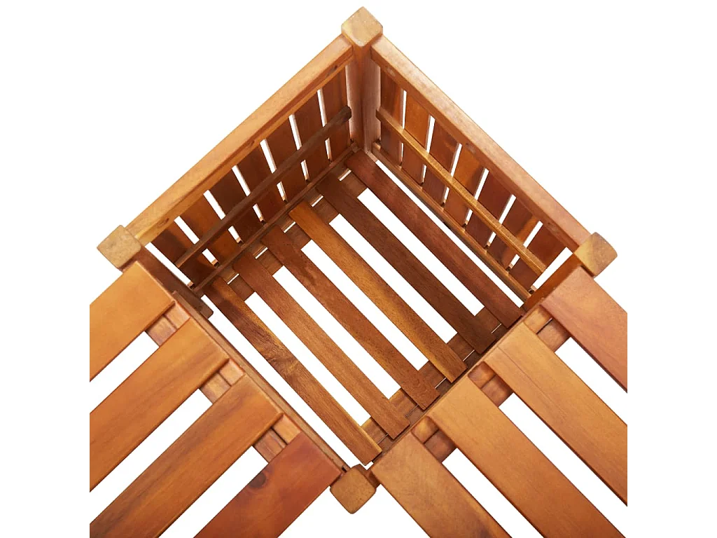 Panca da giardino e fioriera 117x117x40 cm Legno massello di acacia