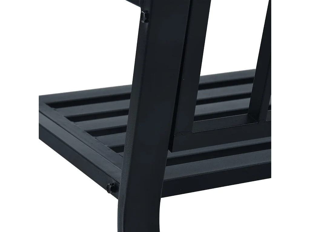 Banc de jardin 125 cm Noir Acier