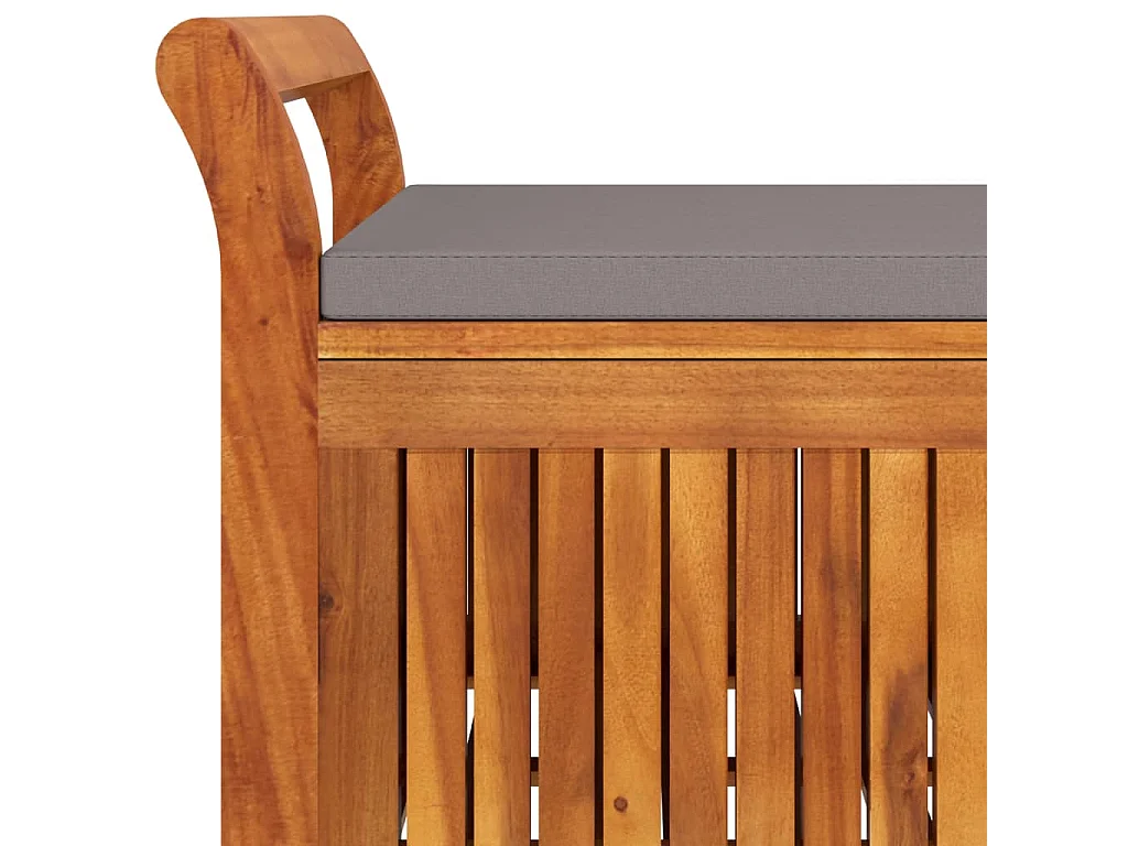 Tuinopbergbank met kussen 126 cm Acaciahout
