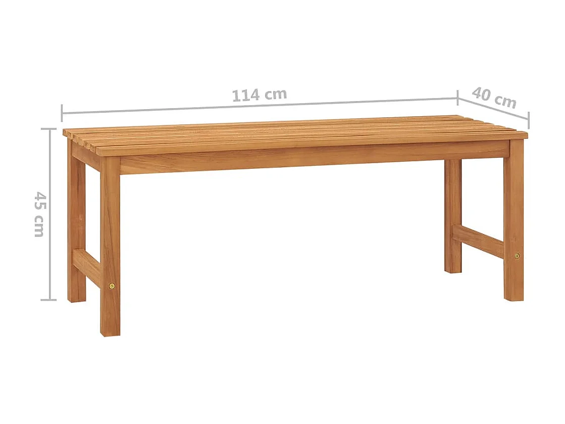 Panca da giardino 114 cm in legno massello di teak