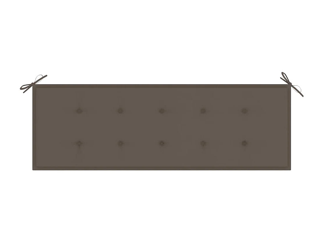 Banc de jardin empilable et coussin 159 cm Bois de teck massif