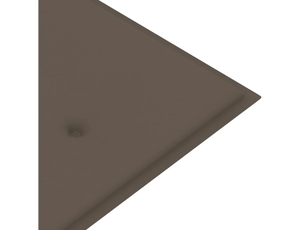 Banc de jardin empilable et coussin 159 cm Bois de teck massif