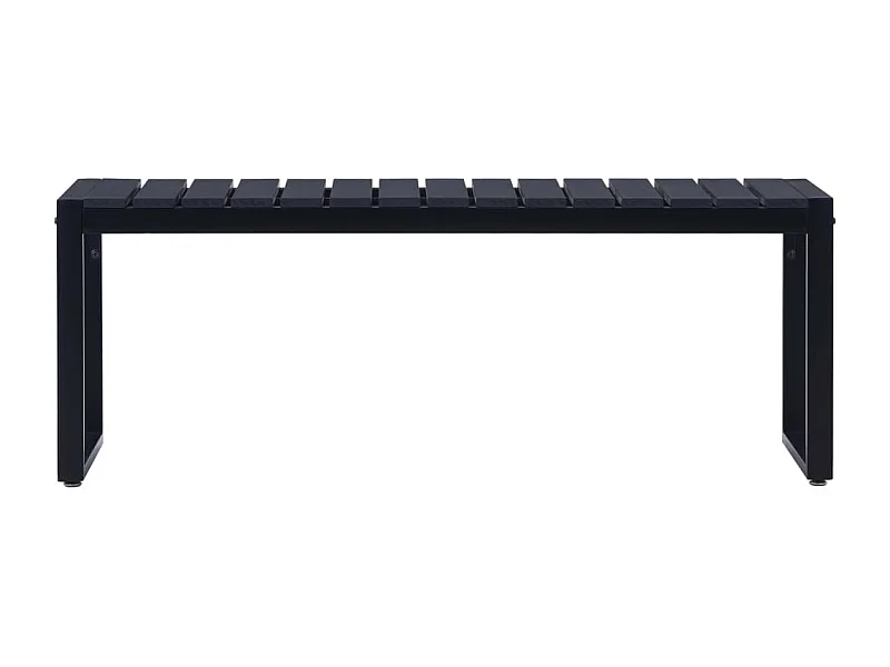 Gartenbank 120,5 cm PS-Platte Schwarz
