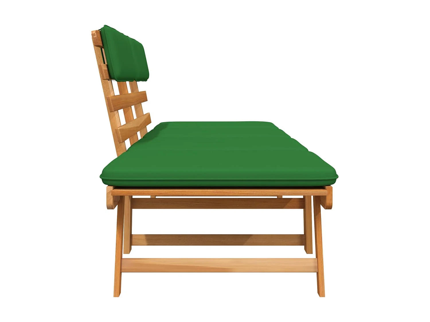 Banc de jardin avec coussins 2-en-1 190 cm Bois solide d'acacia